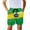Brazilian Flag Design, variant on Eagle American Flag Breathable Kids Beach Swim Trunks for Daily Wear Handy Pockets, Quick Dry Cool Board Shorts Elastic Waist Boys Swim Trunks