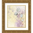 thumbnail image 1 of Ogren, Sarah 26x31 Gold Ornate Wood Framed with Double Matting Museum Art Print Titled - Lavender Floral Abstract, 1 of 4