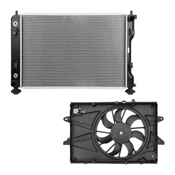 AutoShack Radiator & Coling Fan Set For 2010-2017 Chevrolet Equinox 2010-2017 GMC Terrain 2.4L AWD FWD RKPKG00035