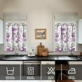 thumbnail image 4 of Pioneer Kitchen Curtains and Valance Set 36 Inch Tier Purple Floral Wildflower Farmhouse 3 Pieces Set Dining Room Small Curtain Drapes Cafe Curtains Valance for Home Decor Rod Pocket, 4 of 6
