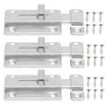 thumbnail image 1 of MasteelfCA 3pcs 3 Inch Stainless Steel Door Bolts Latch Sliding Door Lock Slide Bolts Hasp Staple Gate Safety Lock for Internal Doors (Silver), 1 of 8