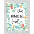 thumbnail image 1 of Funny Words Tapestry, Fresh Watercolor Flowers Frame with an Inspirational Saying about Life Wisdom, Wall Hanging for Bedroom Living Room Dorm Decor, 40W X 60L Inches, Multicolor, by Ambesonne, 1 of 2