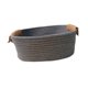 thumbnail image 5 of Cesta de almacenamiento de algodón tejida cesta de picnic decoración del hogar elegante cesta de fruta cesta de picnic para aperitivos sándwiches pan Gris S, 5 of 8