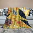 thumbnail image 2 of FUMJ  Blanket Throw for Sofa, Bed, Camping, Travel,Mid Century Abstract Boho Leaves Colorful Lightweight Super Soft Cozy Luxury Bed Blanket, 2 of 6