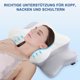 thumbnail image 2 of Almohada cervical para cuello y hombro, almohada de espuma viscoelástica con contorno, almohada ergonómica de soporte para el cuello para dormir de lado, espalda y estómago con funda - Tamaño, 2 of 7
