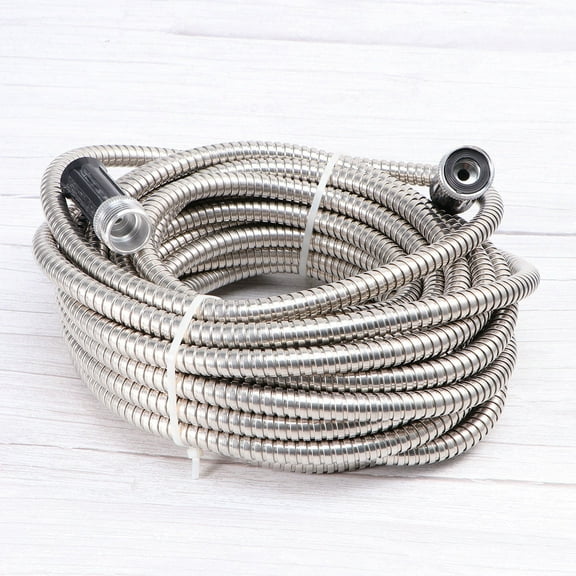PartyKindom Heavy Duty Stainless Steel Garden Hose with Leak Proof Connectors for Lawn