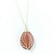 thumbnail image 1 of Zhuge Collar con colgante de árbol de la vida, adornos de collar para hombres y mujeres hechos a mano, collar con colgante de gota de agua de árbol de la vida envuelto en oro (rojo), 1 of 5