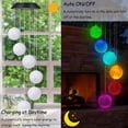 thumbnail image 3 of Joomer Solar Wind Chime Jardín Luz decorativa RGB Multicolor Gradiente Seis luces solares de colibrí Impermeable Encendido / apagado automático Gran Navidad Regalo del día de San Valentín Ormromra HMJM407-1, 3 of 6