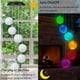 thumbnail image 4 of Campana de viento solar que cambia de color con seis bolas, campana de viento romántica móvil, luces LED colgantes de noche para exteriores, para decoración de festivales, jardines y patios, 4 of 8