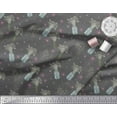 thumbnail image 3 of Soimoi Gray polyester Crepe Fabric Bottle vase & clematis Floral Fabric Prints By Yard 42 Inch Wide, 3 of 3
