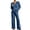 Blue, variant on Two Piece Outfits for Women Long Sleeve V Neck Ribbed Knit Pullover Sweaters Wide Leg Trousers Casual Fall Loungewear Matching Suits Dressy Streetwear