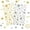 Gold + Silver, variant on Moncolis 6 Sheets Christmas Glitter Stickers Self-Adhesive Gold + Silver Star Stickers for DIY Crafts Envelopes Cards Gifts Christmas Holiday Decoration