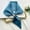 Blue, variant on Mwjwdo Women’s Slim Cross Neckerchief Multi Wear As Hair And Bag Strap Soft Thin Chiffon For Office Styling Purple