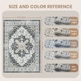 thumbnail image 5 of Roxstand 2'x3' Washable Entryway Rug, Vintage Non Slip Stain Resistant Small Accent Throw Kitchen Rugs, Black, 5 of 11