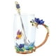 thumbnail image 3 of Sailing Innovadora Taza de Vidrio para Té de Flores con Cuchara - Rosa Azul 350ML, 3 of 15