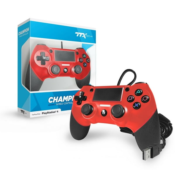 Champion Wired Controller For Ps4 Red Walmart Com Walmart Com