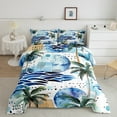 thumbnail image 2 of Erosebridal Tropical Leaves Bedding King Comforter Set,Botanical Plants Bedding Sets King with Comforter,Watercolor Decor,Reversible,Lightweight,3-Piece, 2 of 8