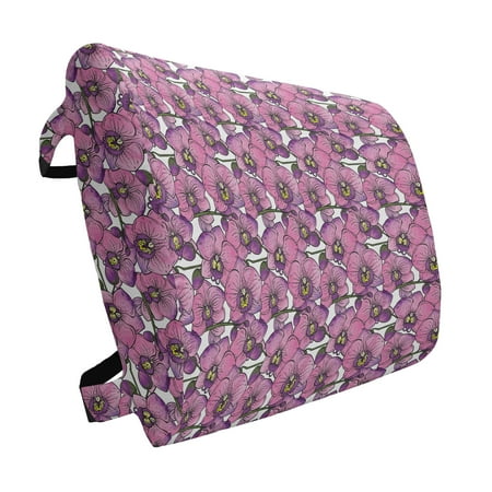 

Watercolor Flowers Lumbar Pillow Exotic Orchid Branch Tropic Essence Romantic Blossom Bouquet Soft Back Cushion Office Chairs with Adjustable Straps 14 x 13 Pink Violet and Yellow by Ambesonne