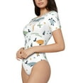 thumbnail image 2 of Balery Sea Creatures Women's Short Sleevee Crew Neck Bodysuit Tops Short Sleeve Tops Basic-XX-Large, 2 of 9
