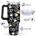 thumbnail image 3 of Paw Print Dog Lovers Tumbler 40oz - Vacuum Insulated Coffee Cup with Handle & Straw- Cute Gift for Female Dog Owners, 3 of 7