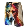 thumbnail image 4 of Salouo Colorful Art Dog Pattern Swim Trunks for Men,Men's Hawaiian Bathing Suit Swimsuits Quick Dry Swimming Board Shorts Beach Shorts with Pockets-X-Large, 4 of 6