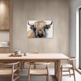 thumbnail image 2 of ZHONGYUTONG Colorful Highland Cow Canvas Wall Art Animal Pictures Print Abstract Highland Cattle Painting Farmhouse Bathroom Decor Framed (20.00" x 30.00"), 2 of 5