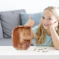 thumbnail image 3 of Qonioi Wooden Letter Savings Bank, Transparent Glass Coin Bank with English Alphabet, Money Box, Piggy Bank, 3 of 6