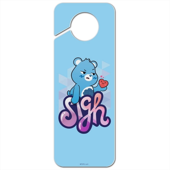 Care Bears: Unlock the Magic Grumy Bear Sigh Plastic Door Knob Hanger Sign