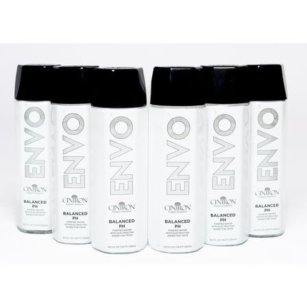Cintron Envo Water Balanced PH 12-Pack 18.5 fl oz in a Hexagon Designer Bottle