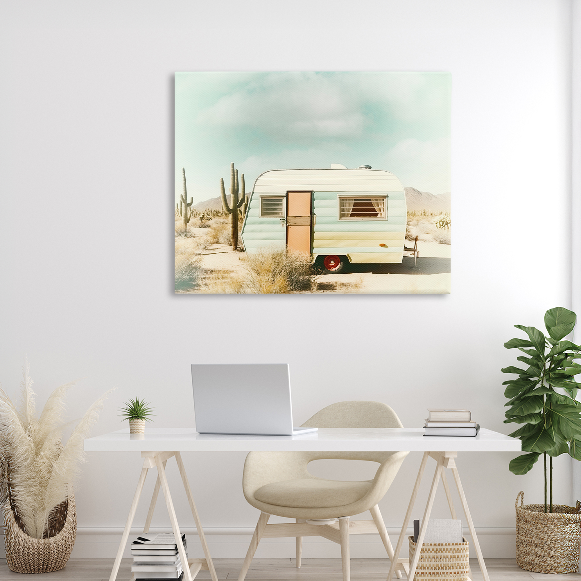 Desert Trip Vintage Canvas Wall Art, design by Decent Exposures