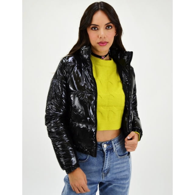 Chamarra acolchada efecto piel Roman Fashion /Juvenil, 7023 (Negro) negro CH Roman Fashion CH-BOM-7023-NEGRO