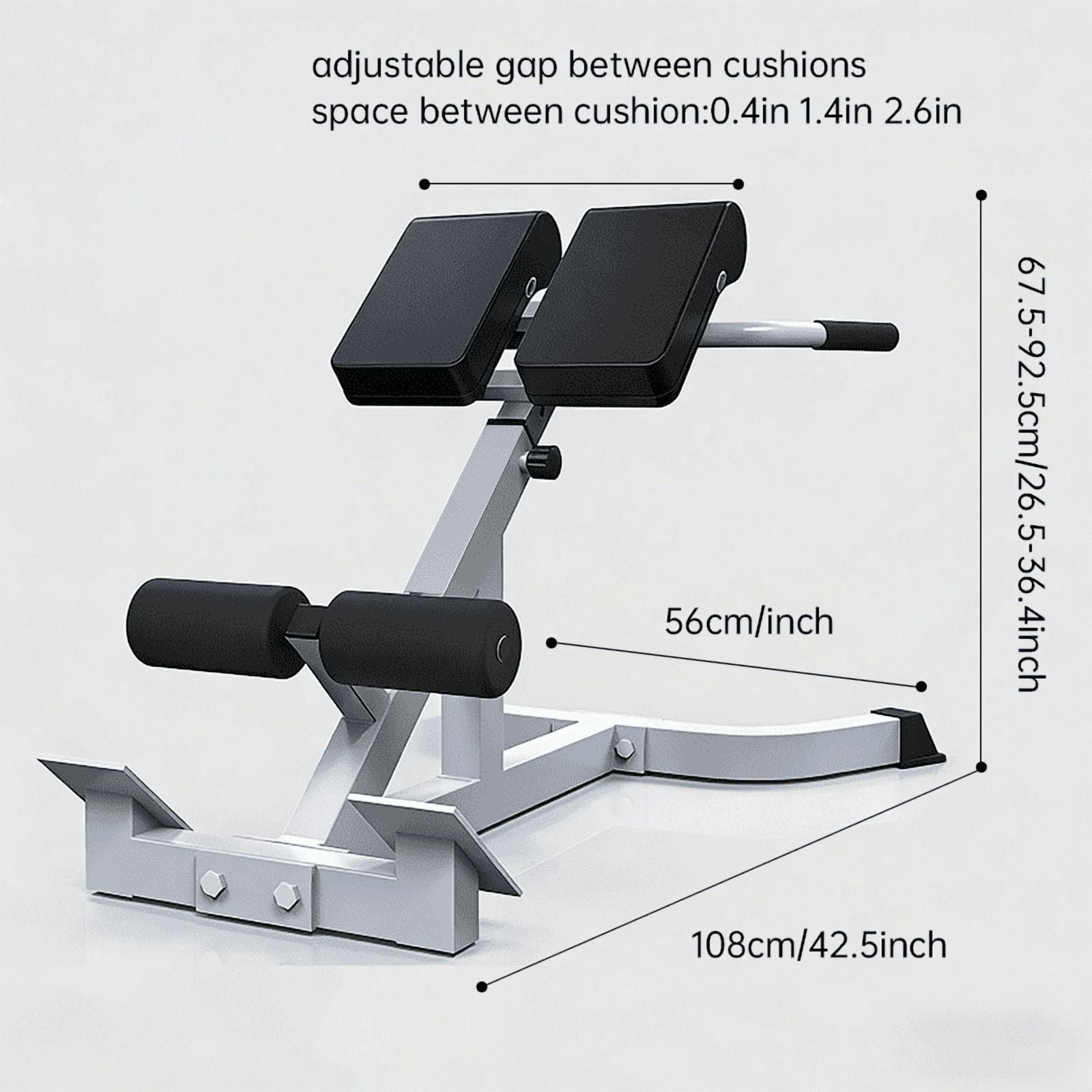 FITINJOY Roman Chair Back Extension Machine for Home Gym, Adjustable Hyperextension Bench for Glutes, Core & Lower Back Workouts, Multi-Function Heavy-Duty Fitness Equipment