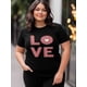 thumbnail image 4 of Women's T-Shirt,Short Sleeve Tee Shirts Casual Tops Love Text Valentine's Day Crewneck T Shirt for Women, 4 of 8
