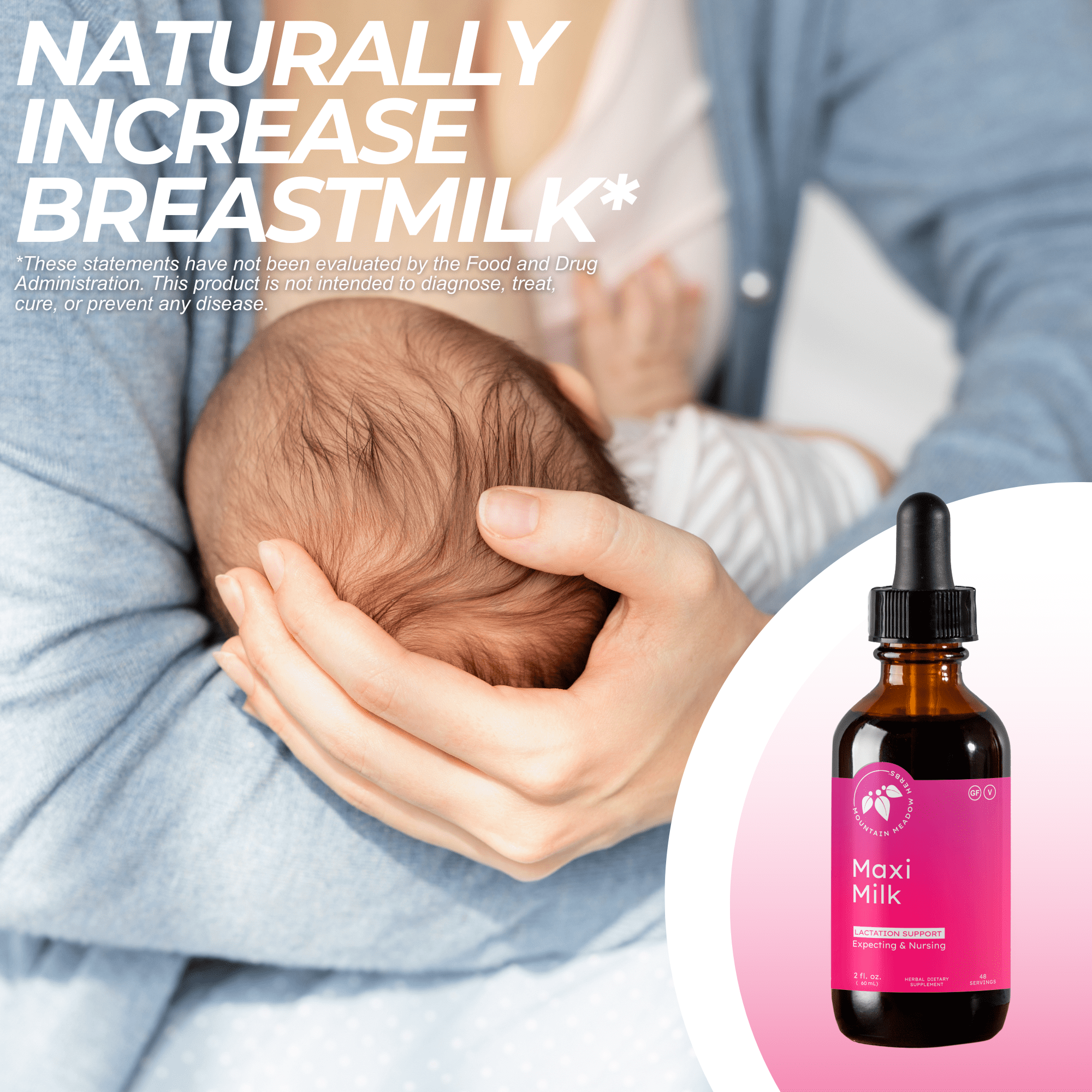 Mountain Meadow Herbs Maxi-Milk - 2 oz - All Natural Liquid Lactation Supplement with Chaste Tree Berry