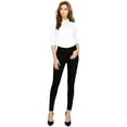 thumbnail image 5 of Made by Johnny Women's 3/4 Sleeve Tailored Button Down Shirts L BRIGHT_WHITE, 5 of 6