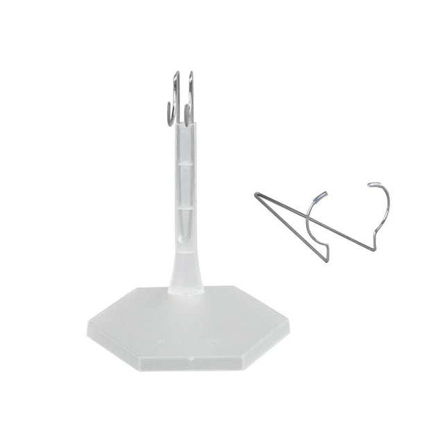 Bunblic 1:6 Scale Figure Display Action Bases Stand Portable Figure Support Round Base Holder for Collection Figures 12" Action Figure clear and Hexagon