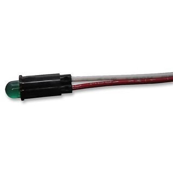 CHICAGO MINIATURE LIGHTING 5102H5-12V PANEL MOUNT INDICATOR, LED, 6.35MM, GREEN, 12V (1 piece) - 1H-JR8N-O6CN
