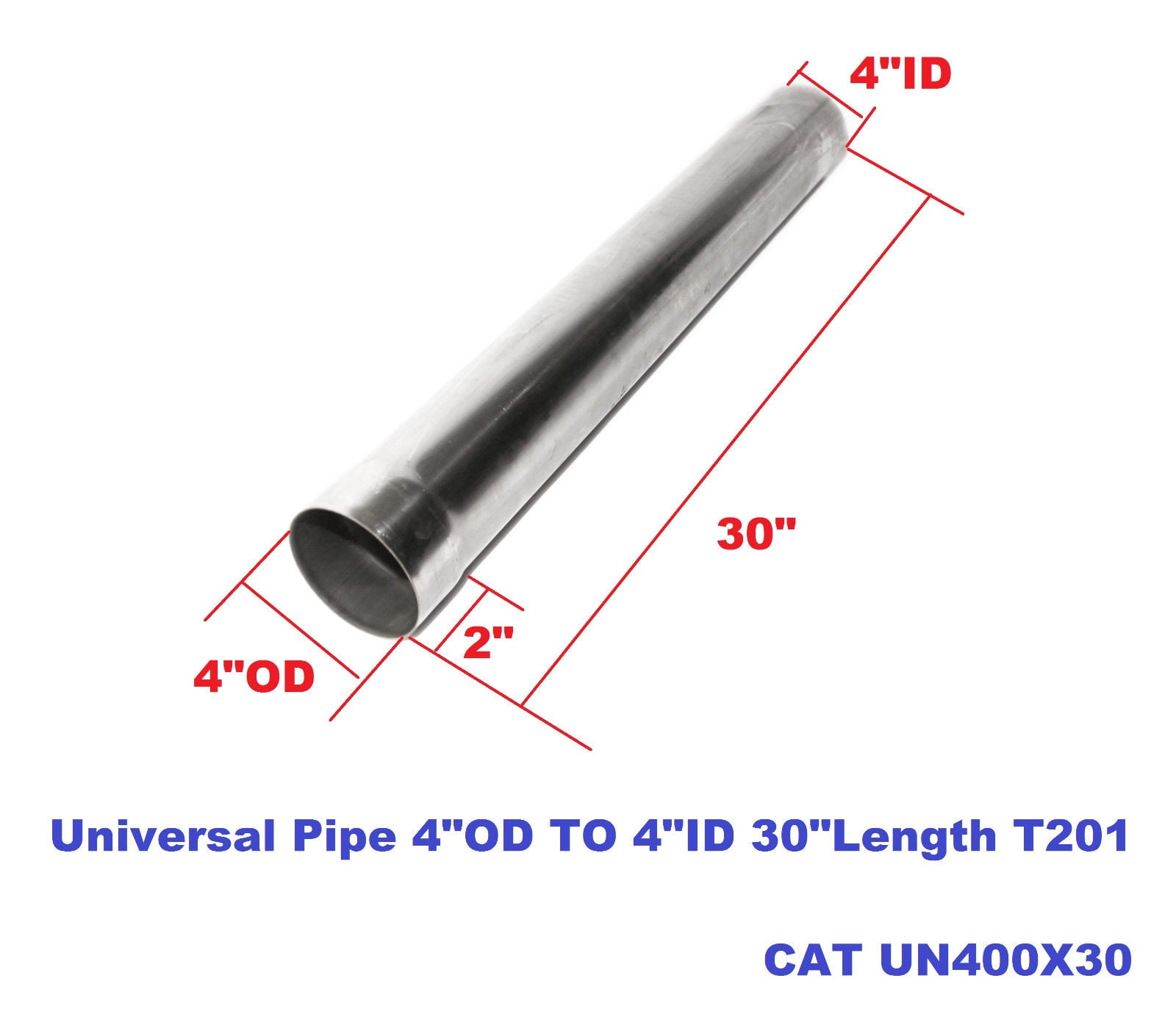 3"ID to 3"OD 22" Length Exhaust Muffler Cat Delete Test Pipe Tube