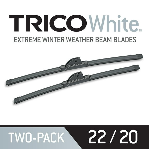 TRICO White 35-2220 Extreme Weather Winter Beam Wiper Blade Twin Pack (22", 20")