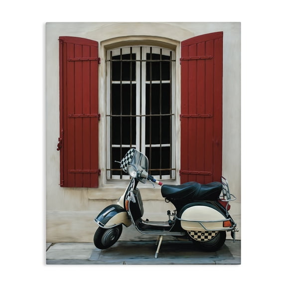 Stupell Industries Two Wheel Dream Canvas Wall Art, design by Renel Peters