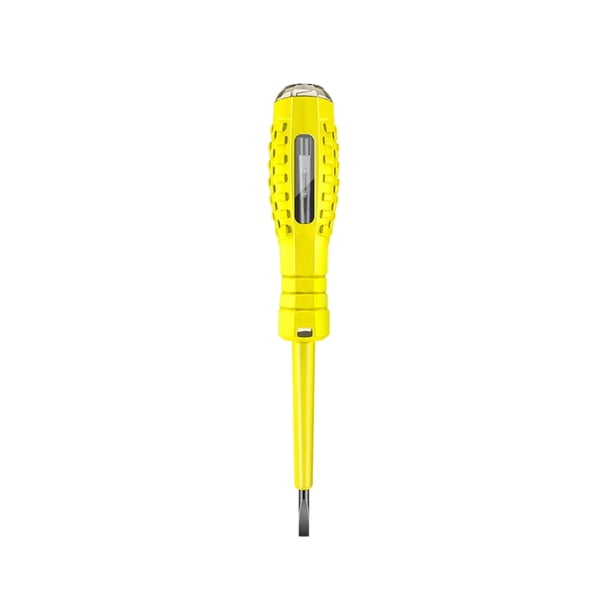 Kenally Probador de voltaje digital Pluma AC Prueba de inducción no táctil Lápiz Voltímetro Detector Destornillador eléctrico Indicador Artesanía Amarillo Kenally TO011576-04