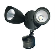 MW Lighting Double Cone Motion Sensor LED Security Lighting, 20W, 120-277v. Black Color (1 PK)