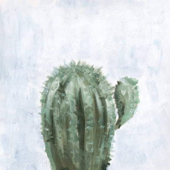 Green Cacti Painting Print on Wrapped Canvas