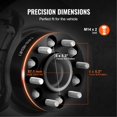 thumbnail image 3 of 2" 6"x5.3" Wheel Spacers Wheel Adapters 6 Lug Forged Spacer 4 PCS Black, 3 of 7