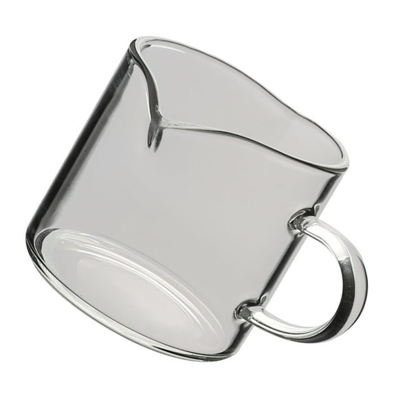 Milk Frothing Pitcher Glass Double Mouth Frother Cup 120ml