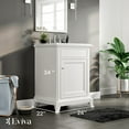 thumbnail image 2 of Eviva Elite Stamford 24" White Bathroom Vanity w/ Double Ogee Edge White Carrara Top, 2 of 7