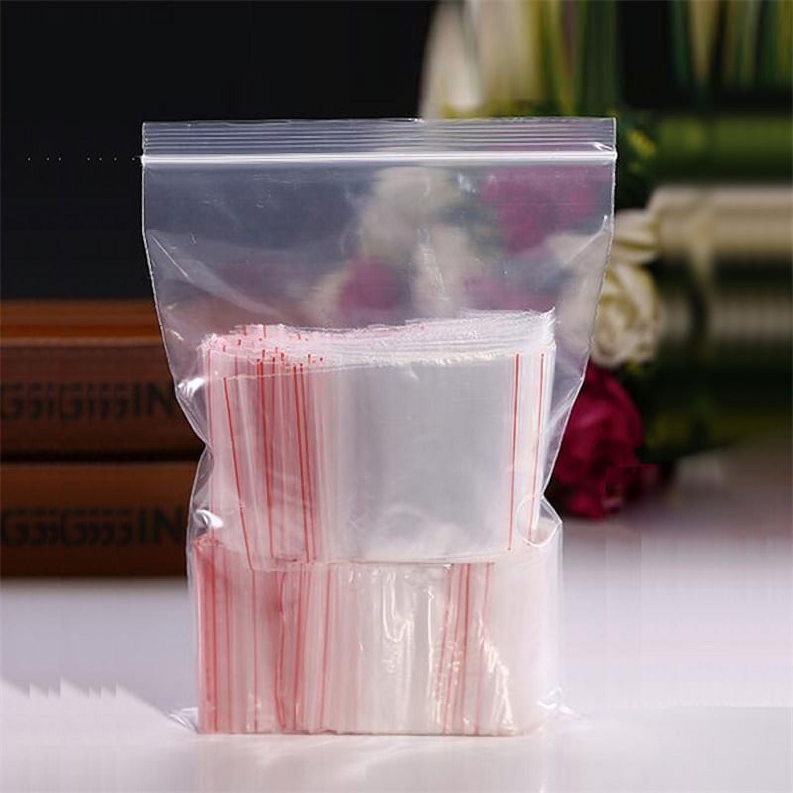 100pcs/pack Thick Jewelry Packaging Bag Zip Zipped Lock Reclosable Plastic  Poly Clear Bags