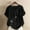 Black, variant on ATENAR T Shirts for Women Crew Neck Shirts Short Sleeve Button Tops White XL