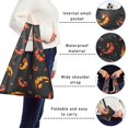 thumbnail image 5 of 5 Pack Foldable Shopping Bag,Black Halloween Pumpkin Faces Reusable Grocery Bags with Pockets,Large Reusable Tote Bags with Handles Waterproof & Lightweight, 5 of 6
