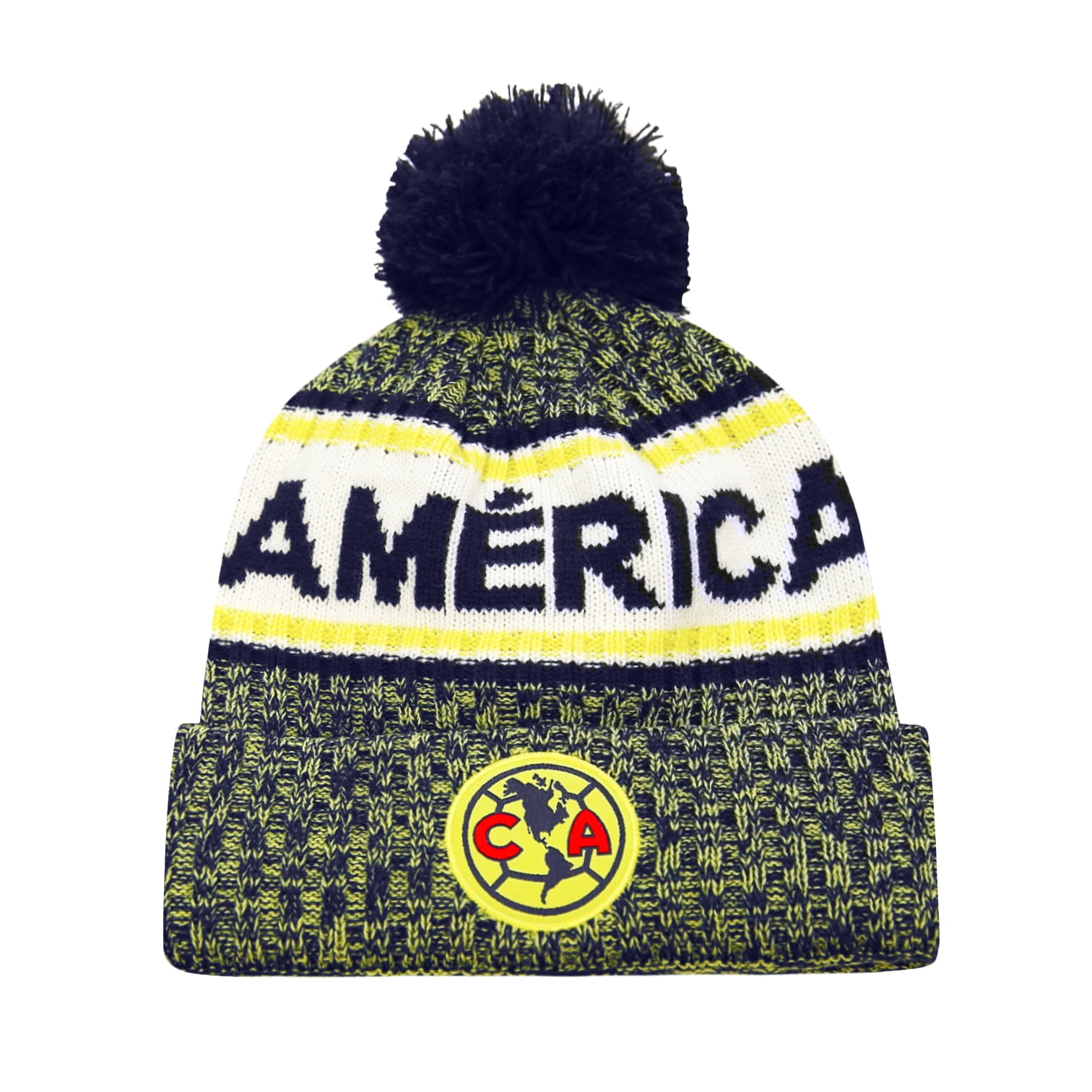 Team Colors Bracelet amer007 Club America Aguilas Mexico Soccer Set Beanie Skull Cap Hat and Scarf Reversible 